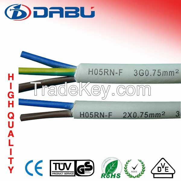 H05RN-F H07RN-F VDE Rubber cable 2-3 wire power extension cord EU cable