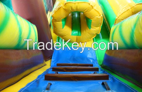 Inflatable giraffe obstacle course