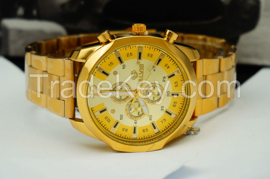 Gold watch, High Quality Brand Design Lowest Price Fashion From China supplier Wristwatch