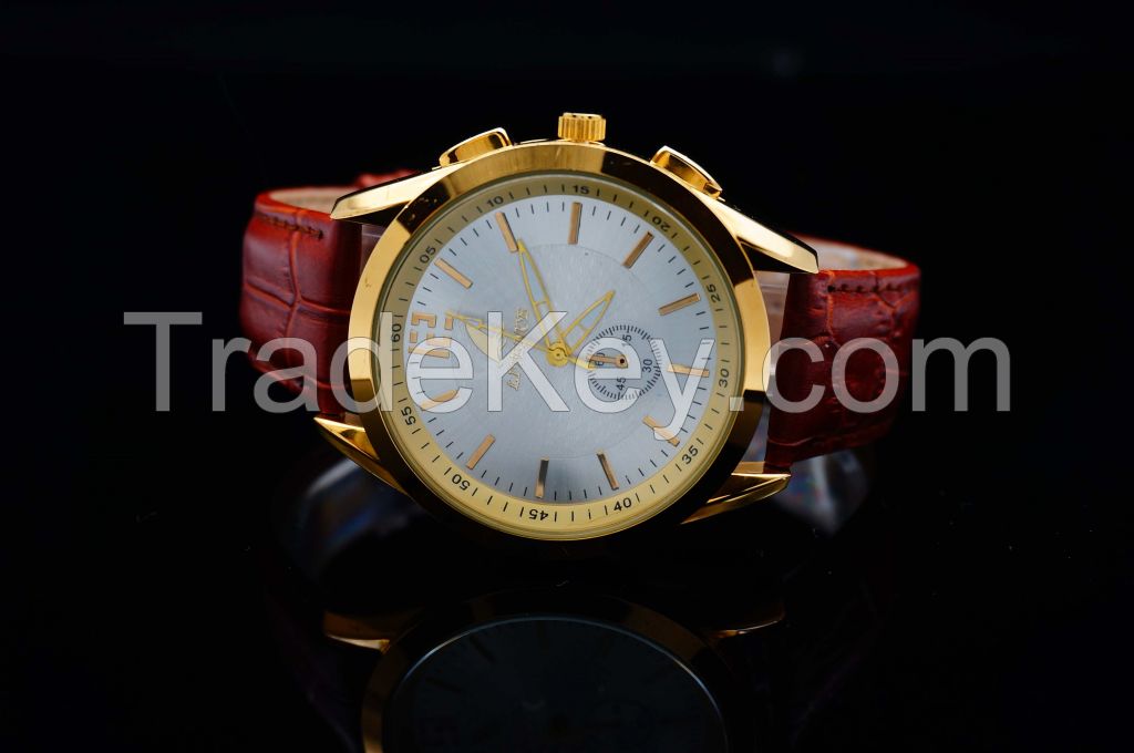 Gold watch, High Quality Brand Design Lowest Price Fashion From China supplier Wristwatch