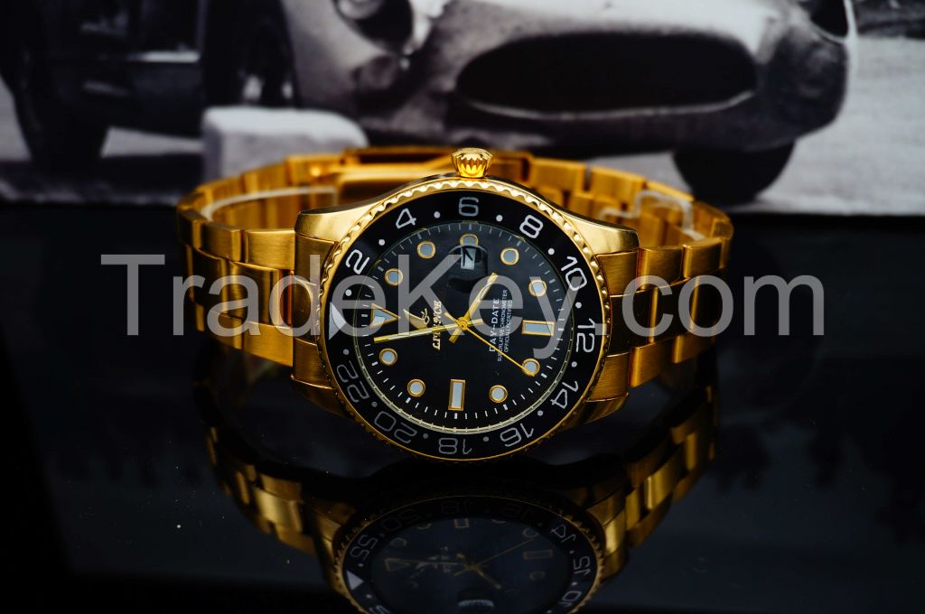 Gold watch, High Quality Brand Design Lowest Price Fashion From China supplier Wristwatch