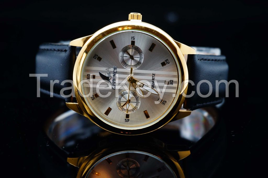 Gold watch, High Quality Brand Design Lowest Price Fashion From China supplier Wristwatch