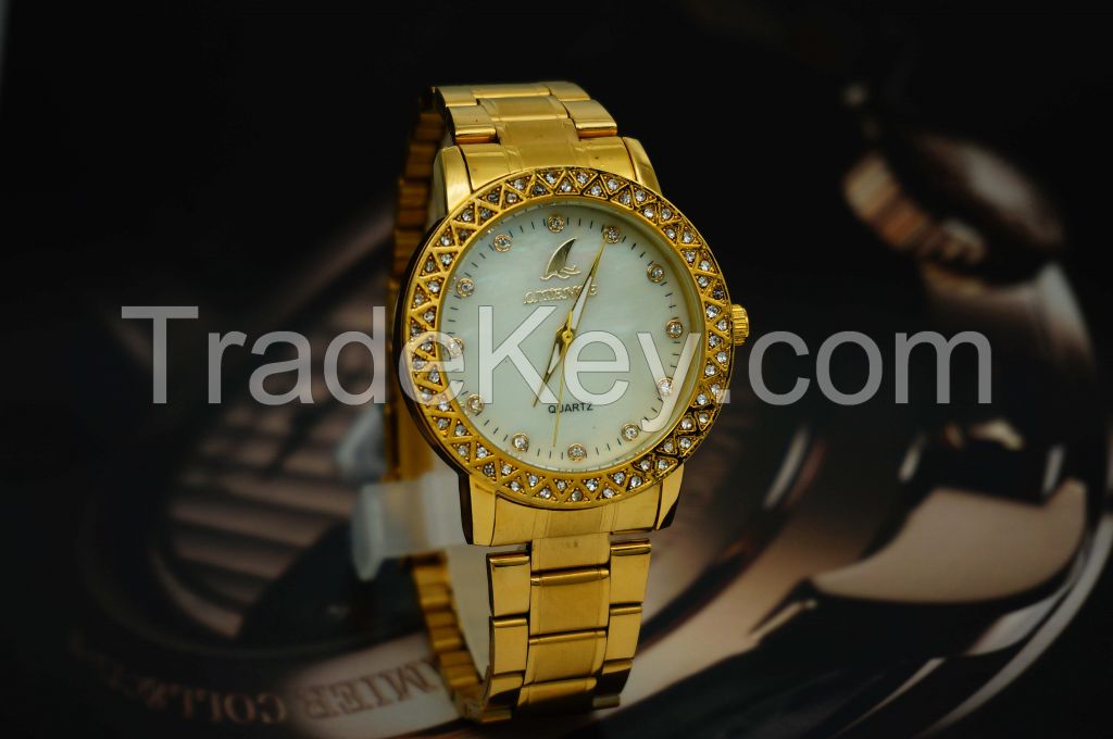 Gold watch, High Quality Brand Design Lowest Price Fashion From China supplier Wristwatch