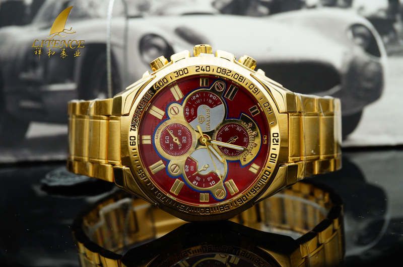 Gold watch, High Quality Brand Design Mens watch Fashion From China supplier Wristwatch