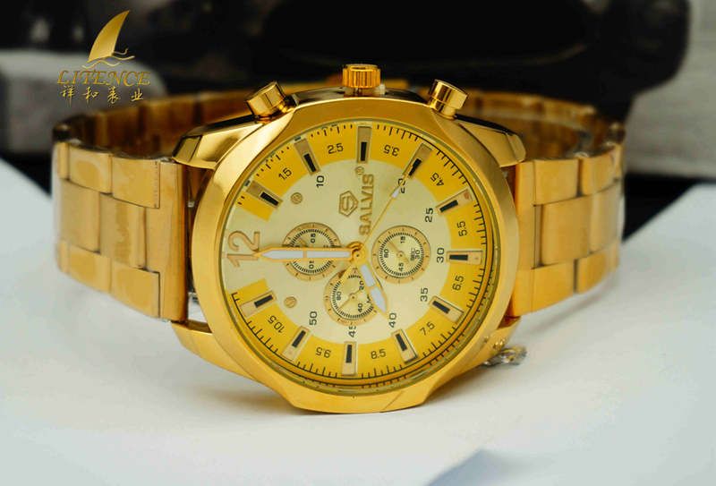 Gold watch, High Quality Brand Design Mens watch Fashion From China supplier Wristwatch