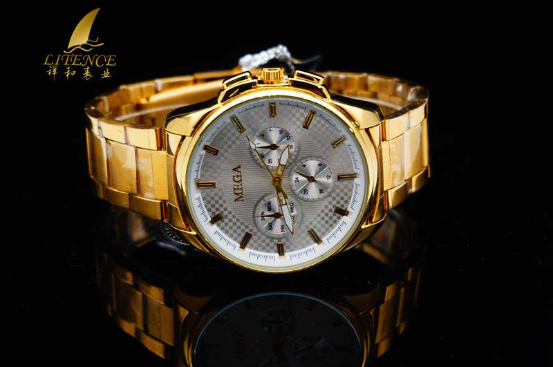 Gold watch, High Quality Brand Design Mens watch Fashion From China supplier Wristwatch