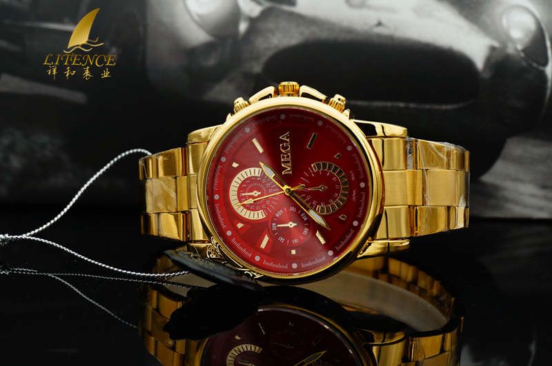 Gold watch, High Quality Brand Design Mens watch Fashion From China supplier Wristwatch