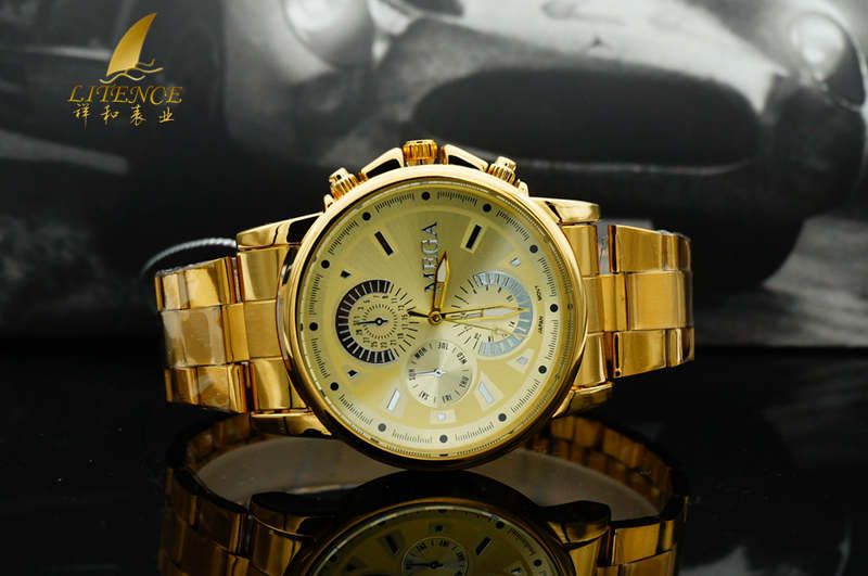 Gold watch, High Quality Brand Design Mens watch Fashion From China supplier Wristwatch