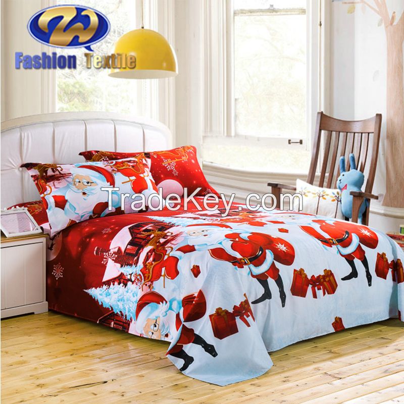 4pcs Microfiber Flower Printed Polyester Cheap Twin Comforter Sets