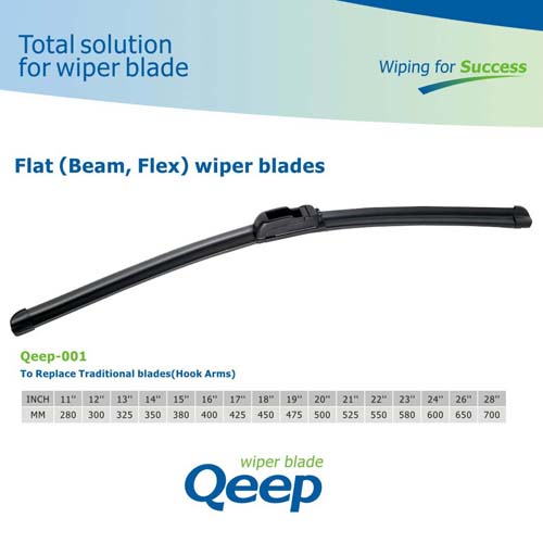 Qeep-001 Flat (Beam, Flex) Wiper Blade