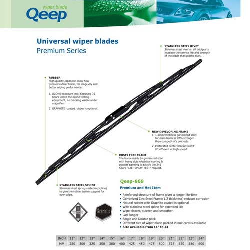 Qeep-868 Universal wiper blade