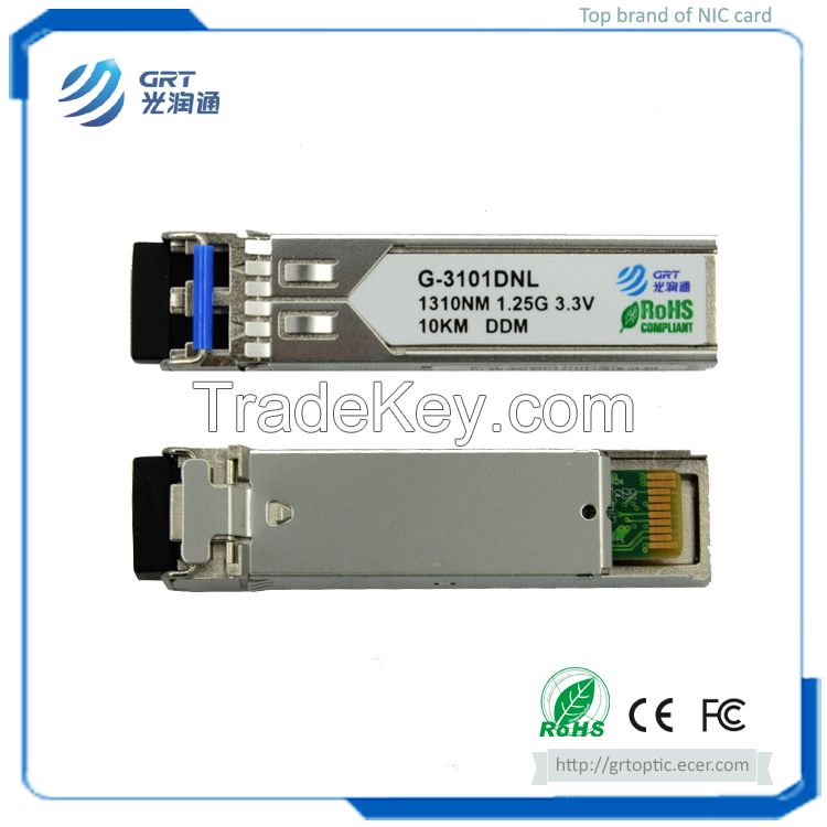 G-3101DNL  SFP 1.25G 10km Optical Transceiver Module based on SMF Single Mode