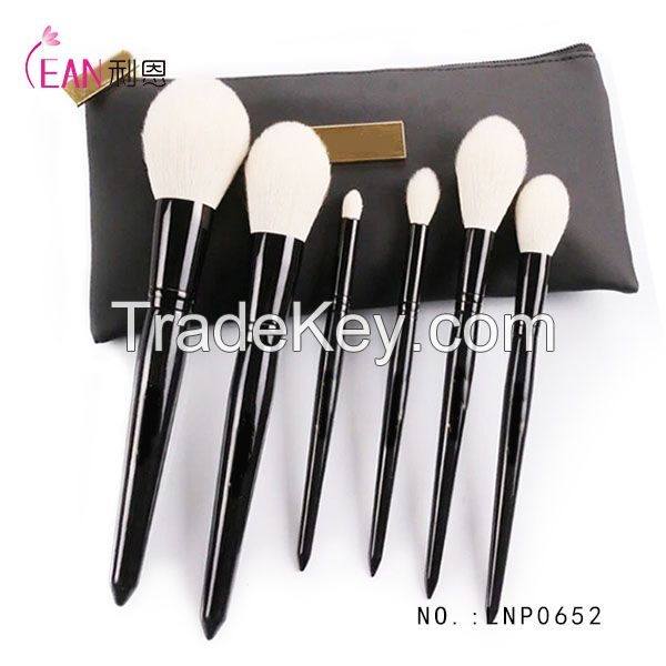 New 6pieces Rose Gold color wood professional makeup brush set, 6pcs Cosmetic Brushes kits