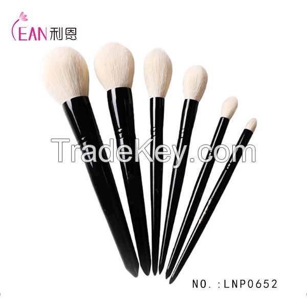 New 6pieces Rose Gold color wood professional makeup brush set, 6pcs Cosmetic Brushes kits