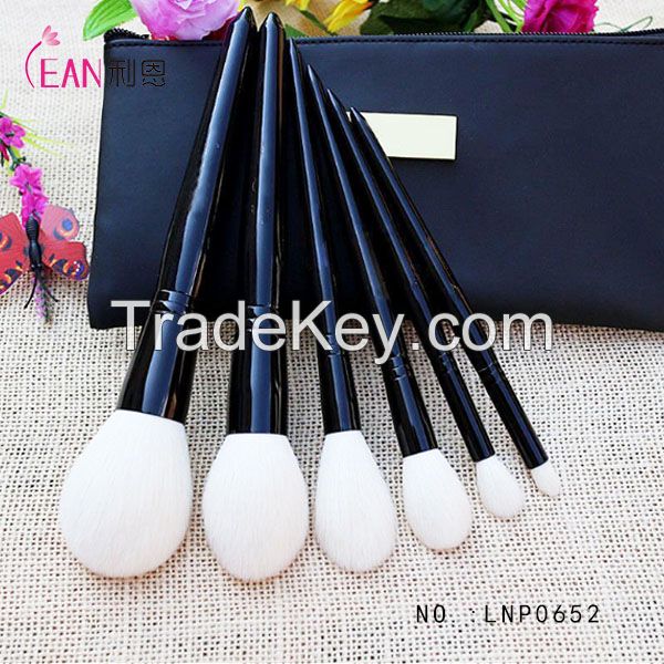 New 6pieces Rose Gold color wood professional makeup brush set, 6pcs Cosmetic Brushes kits