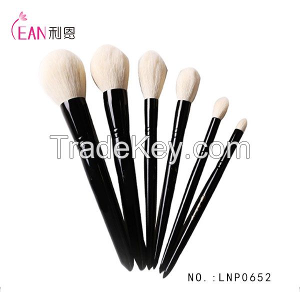 New 6pieces Rose Gold color wood professional makeup brush set, 6pcs Cosmetic Brushes kits