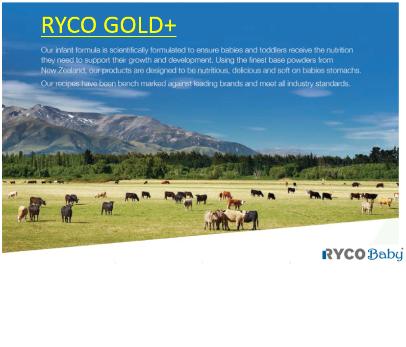 Ryco Infant Milk Formula - New Zealand NZ - Premium Gold Quality