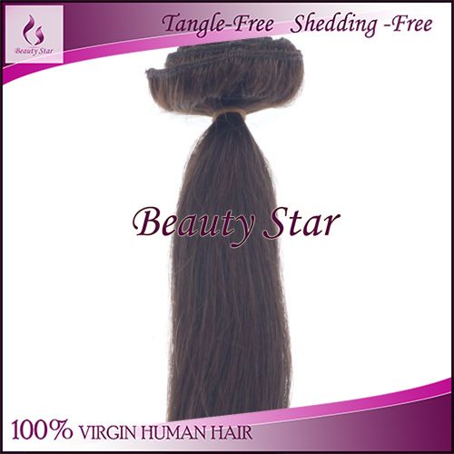 Clip in Hair Extension 2#, 100% Virgin Human Hair