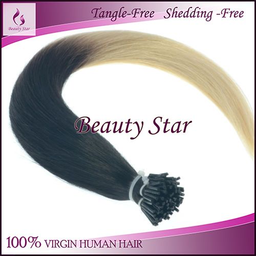 Pre bonded Hair Extension T1B/613#, 100% Remy Human Hair