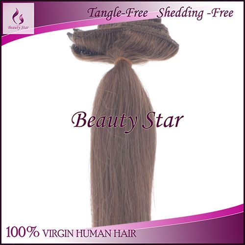 Clip in Hair Extension 6#, 100% Virgin Human Hair
