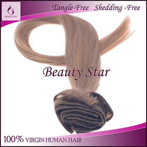 Clip in Hair Extension 8#, 100% Virgin Human Hair