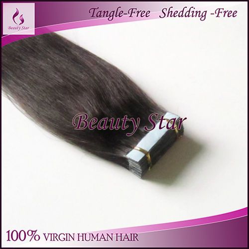Tape Hair Extension, 1B#, 100% Natural Human Hair