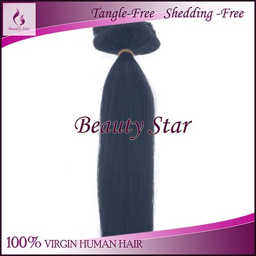Clip in Hair Extension 1#, 100% Virgin Human Hair
