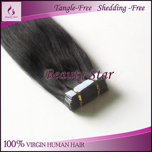 Tape Hair Extension, 1#, 100% Natural Human Hair