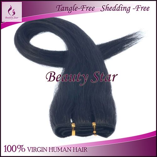 Remy Hair Extensions, 1#, 100% Virgin Human Hair