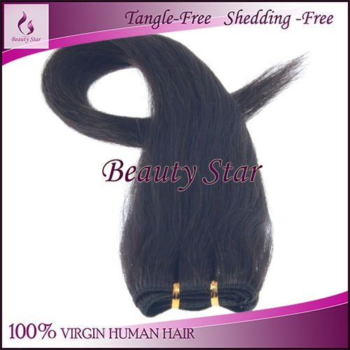 Remy Hair Extensions, 1B#, 100% Virgin Human Hair