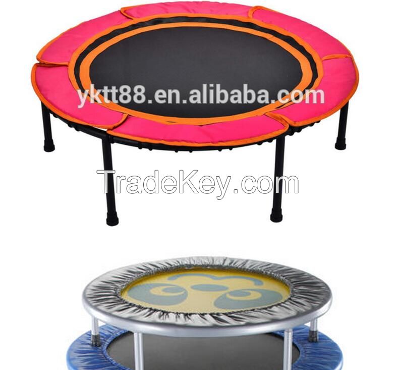 Fitness hexagon trampoline with handle bar