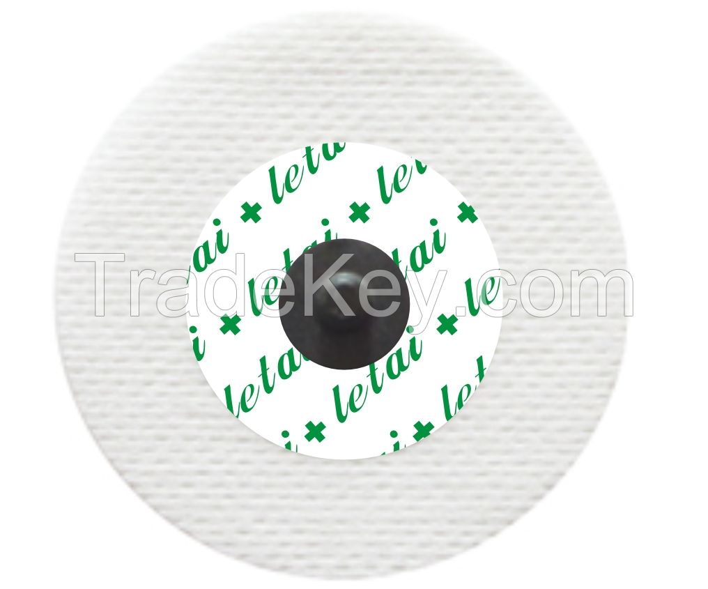 Round shape solid gel non-woven fabric ray permeable electrodes