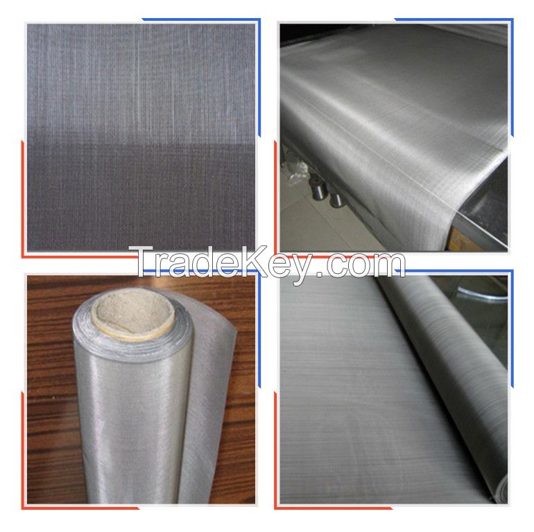 Anping Factory plain weave stainless steel wire mesh  