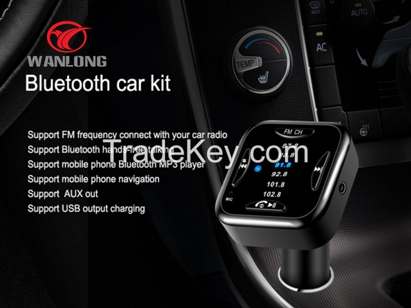Bluetooth Carkit mp3 player with FM transmitter and USB Charger handsfree car charger mp3 player bluetooth version 3.0