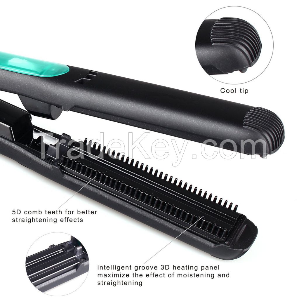 CNV Flat Iron, Steam Hair Straightener, Hair Flat Iron Straightener with STEAM Technology & 5D heating Teeth