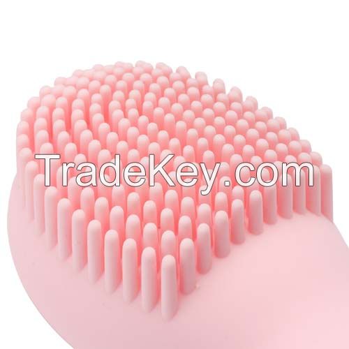 Pink Cnv Electric Ultrasonic Face Cleansing Facial Brush Silicone Facial Brush, Cleanser And Massager - Waterproof, Vibrating Sonic Facial Cleansing System, 8000rpm