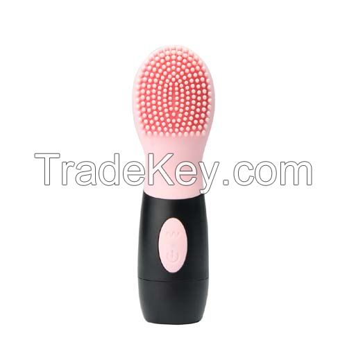 Pink CNV Electric Ultrasonic Face Cleansing Facial Brush Silicone Facial Brush, Cleanser and Massager - Waterproof, Vibrating Sonic Facial Cleansing System, 8000RPM