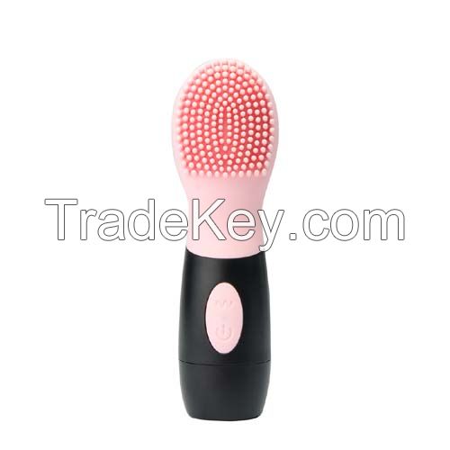 Pink Cnv Electric Ultrasonic Face Cleansing Facial Brush Silicone Facial Brush, Cleanser And Massager - Waterproof, Vibrating Sonic Facial Cleansing System, 8000rpm