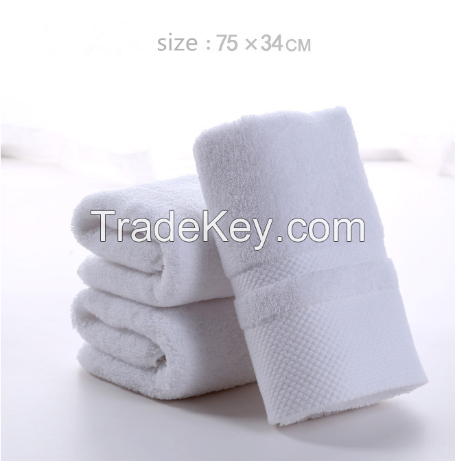 34x74cm plush cotton high absorptent custom logo face towel