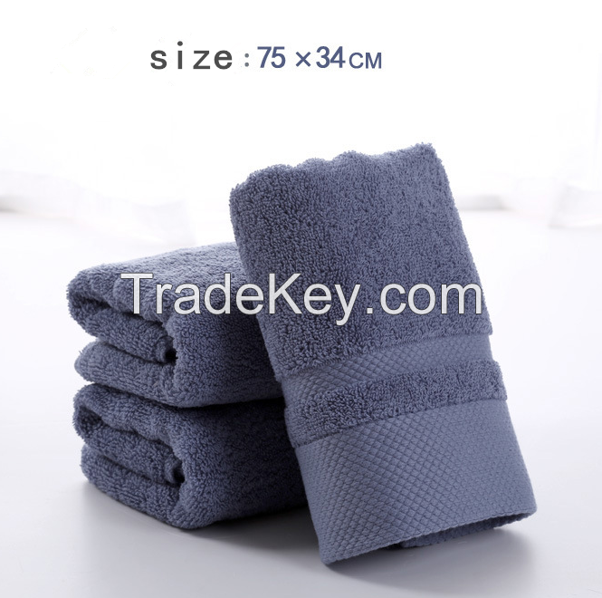 34x74cm plush cotton high absorptent custom logo face towel