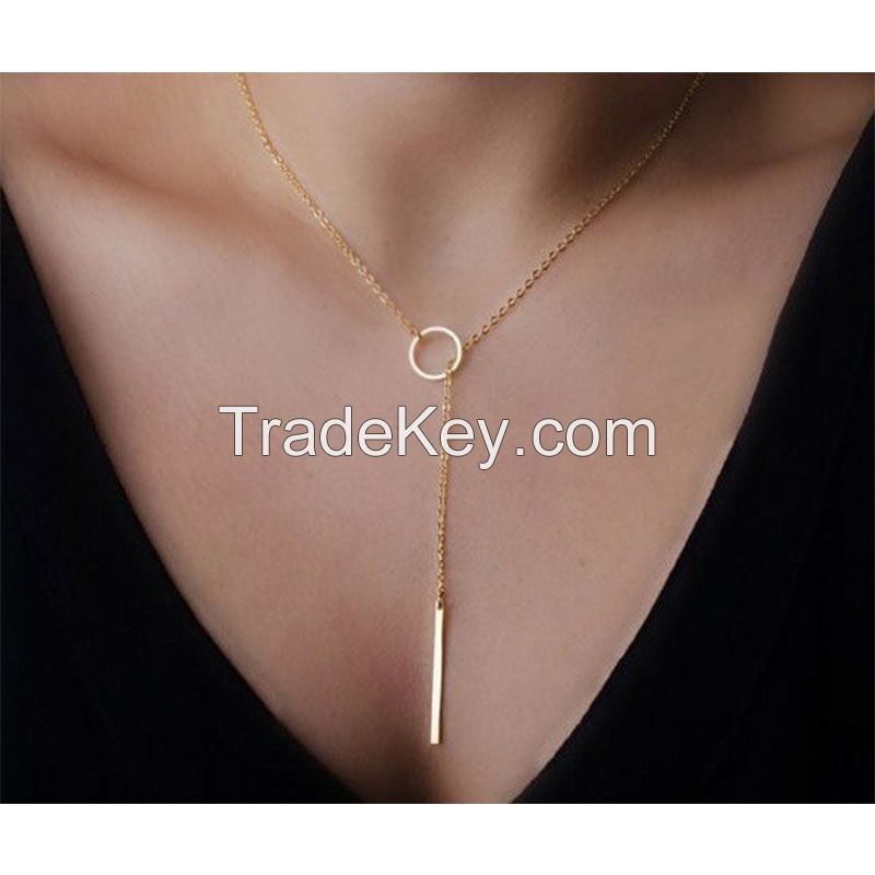 Golden Color Casual College Wear Chain Necklace