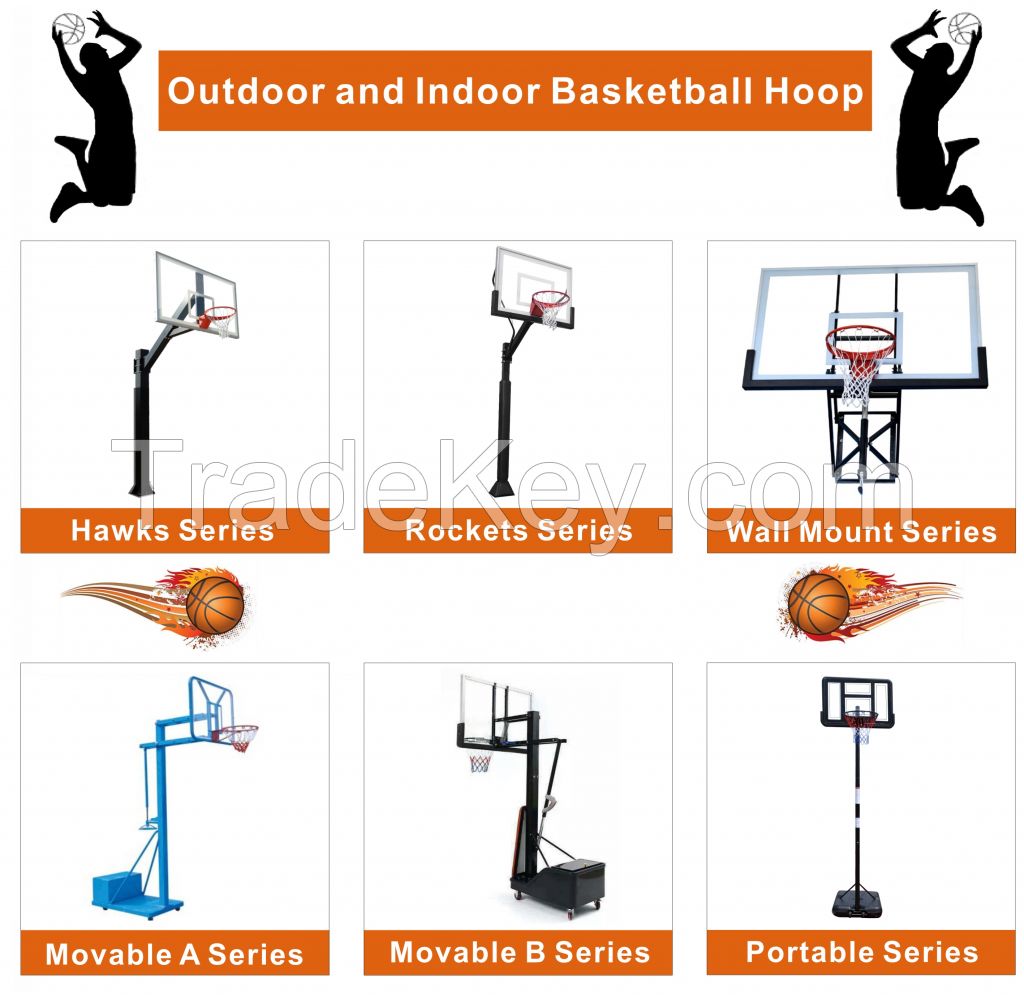 Inground adjustable basketball hoop basketball goal China supplier