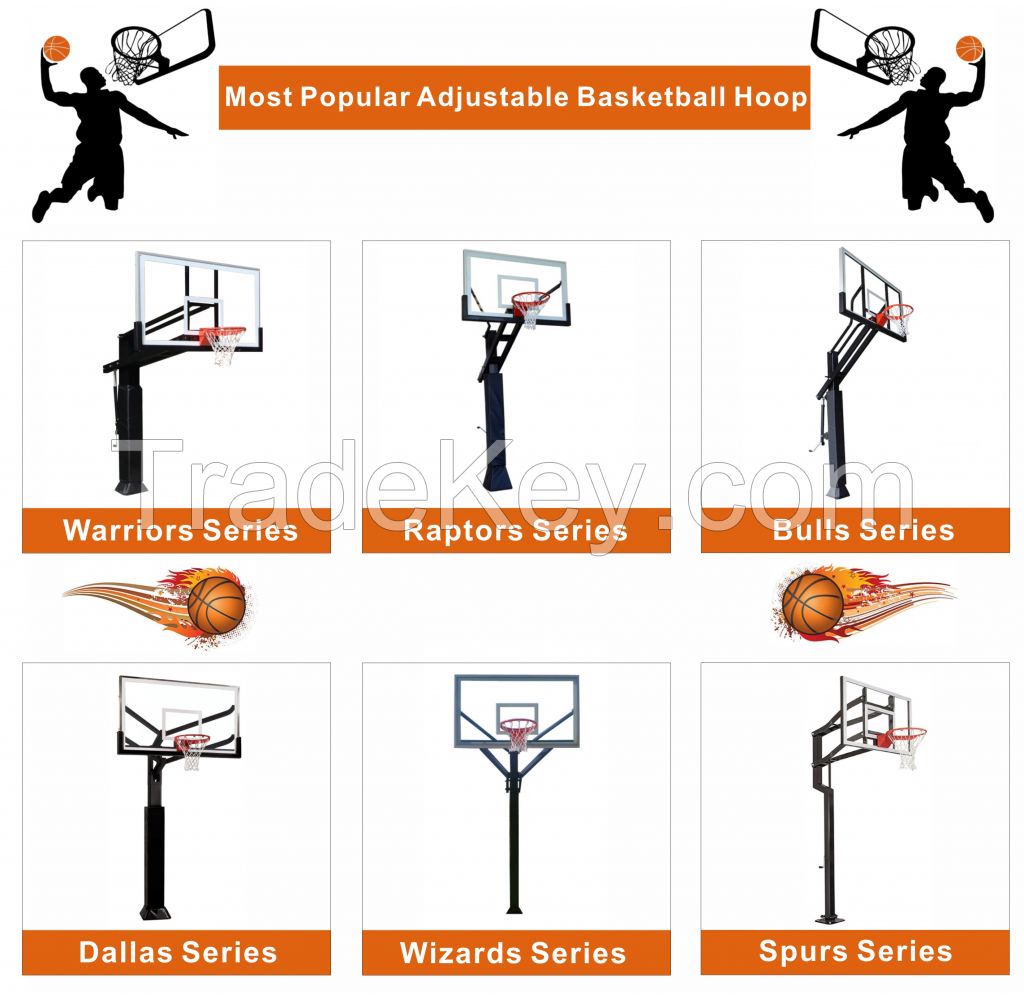 Inground adjustable basketball hoop basketball goal China supplier