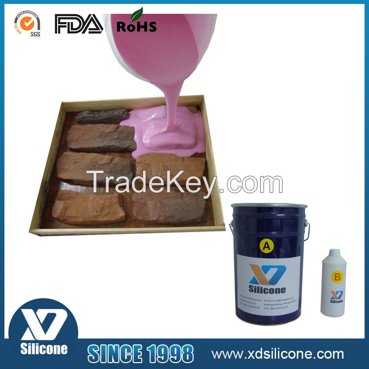 Liquid silicone rubber for making construction molds for concret