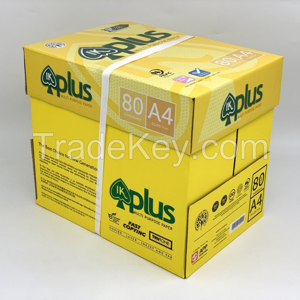 IK Plus A4 Copy Paper 80gsm, 75gsm and 70gsm