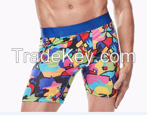 Men&#039;s full print long surf underwear