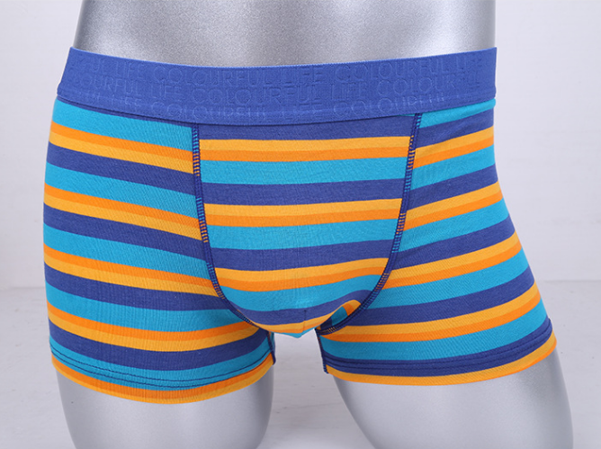 Men's yarn dyed underwear boxer