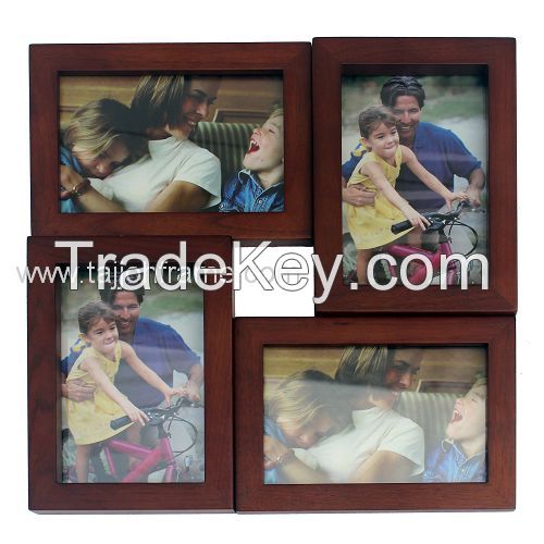 Modern Home DÃ©cor 4-Opening Collage Wooden Photo Frame