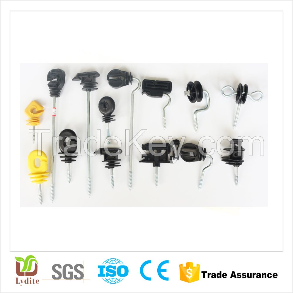 Lydite Corner Insulators ring insulator Plastic Insulator Electric Fence Insulator Claw Insulator, Pin lock insulator, Screw In Insulators for wood post