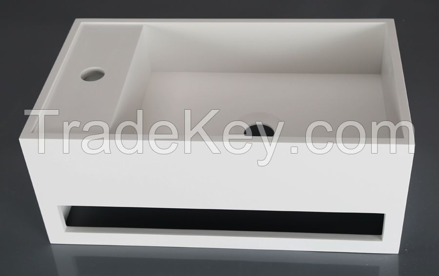 Solid Surface Basin Artificial Stone Top